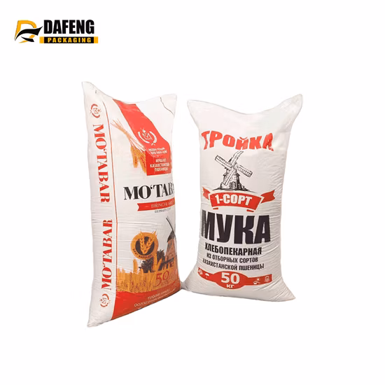 Manufacturer Polypropylene Bag Plastic PP Woven Raffia Bags 25kg 50kg PP Bag PP Reusable Waterproof Liner PP Bag for Sugar Salt Agricultural Cement Sand