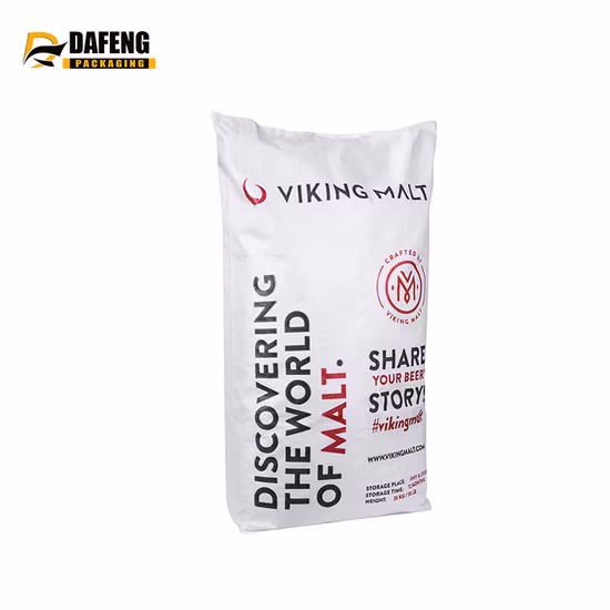 Manufacturer Polypropylene Bag Plastic PP Woven Raffia Bags 25kg 50kg PP Bag PP Reusable Waterproof Liner PP Bag for Sugar Salt Agricultural Cement Sand