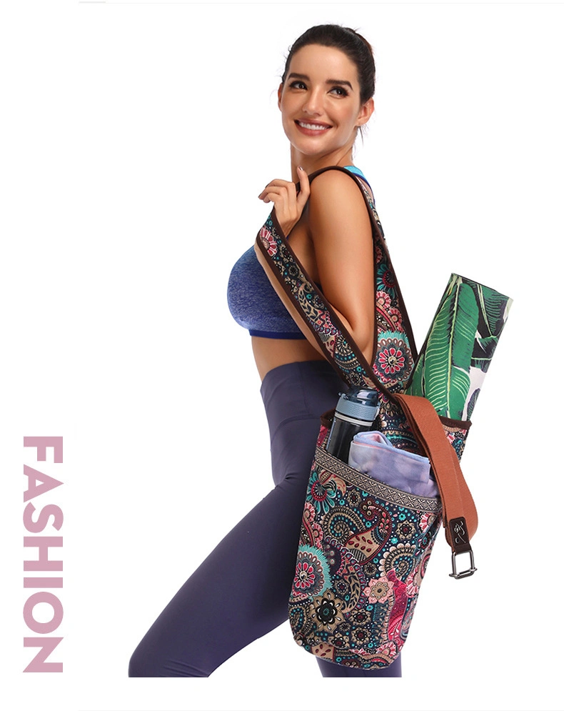 Ethnic Style Yoga Mat Bags for Women and Men Gym Bag