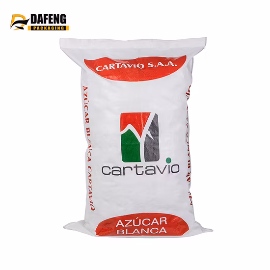 Manufacturer Polypropylene Bag Plastic PP Woven Raffia Bags 25kg 50kg PP Bag PP Reusable Waterproof Liner PP Bag for Sugar Salt Agricultural Cement Sand