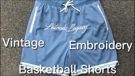 Wholesale Men&prime; S Basketball Jersey Custom Sublimated Printing Sportswear Design Embroidery Logo Sports Casual Mesh Basketball Shorts