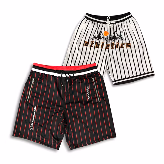 Wholesale Men&prime; S Basketball Jersey Custom Sublimated Printing Sportswear Design Embroidery Logo Sports Casual Mesh Basketball Shorts