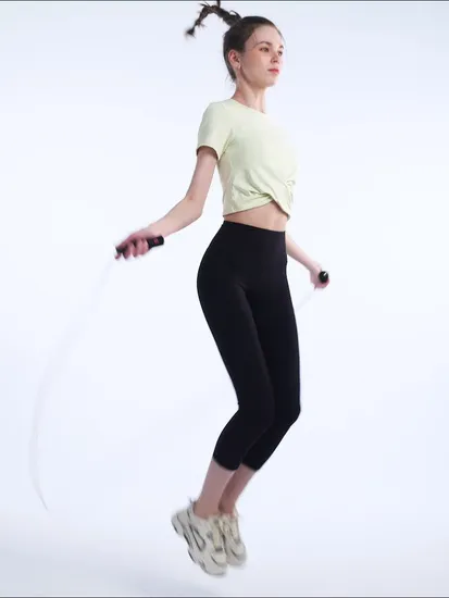 Женские укороченные топы на бретелях с короткими рукавами для тренировок и йоги, на заказ, женская майка лучшего качества